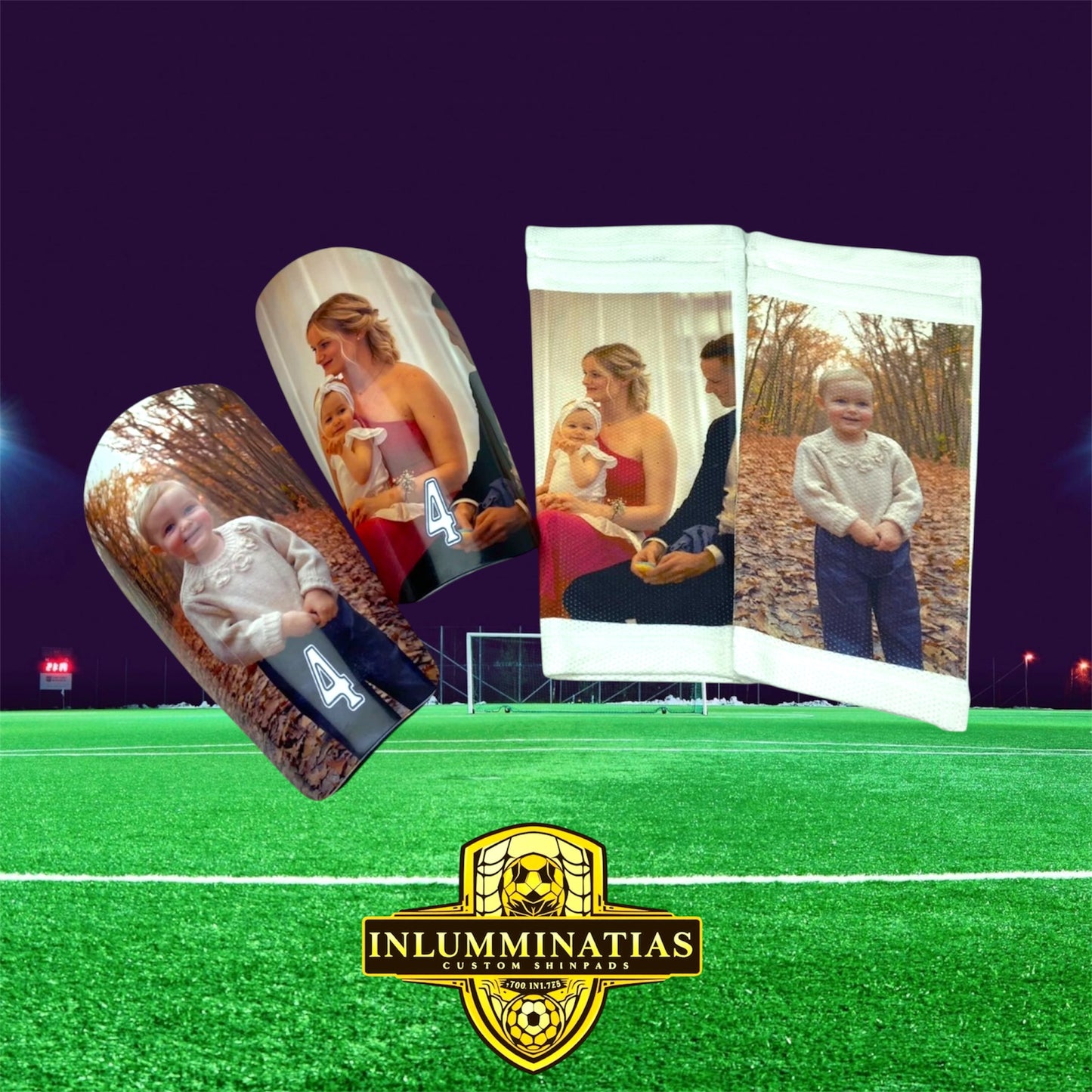 promotie scheenbeschermers Gepersonaliseerde scheenlappen voor voetbalspelers – lichtgewicht en ergonomisch ontwerp met eigen naam, nummer of foto, ideaal voor wedstrijden en trainingen. Biedt professionele bescherming en comfort, zoals gedragen door topvoetballers. Perfect voor jeugdspelers, amateurs en profs die op willen vallen met een unieke uitstraling en betrouwbare bescherming op het veld." voetbal